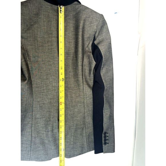 BCBG MaxAzria Womens Blazer Jacket Size XS Gray Black Structured - Picture 14 of 16